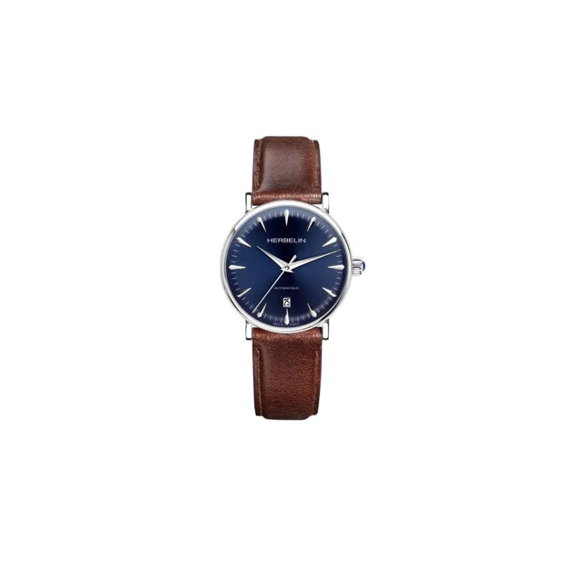 INSPIRATION – AUTOMATIQUE – BLEU & CUIR BRUN SERIE LIMITEE