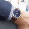INSPIRATION – AUTOMATIQUE – BLEU & CUIR BRUN SERIE LIMITEE