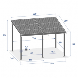Pergola extensible ENOLIE Graphite