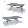 Table de jardin extensible AXIOME Effet bois Honey & Praline