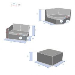 Salon d'angle de jardin MOORÉA