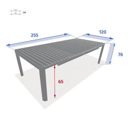 Table de jardin extensible