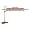 Parasol déporté rectangulaire inclinable plusieurs coloris