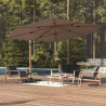 Parasol déporté rectangulaire inclinable solide, garantie 2ans
